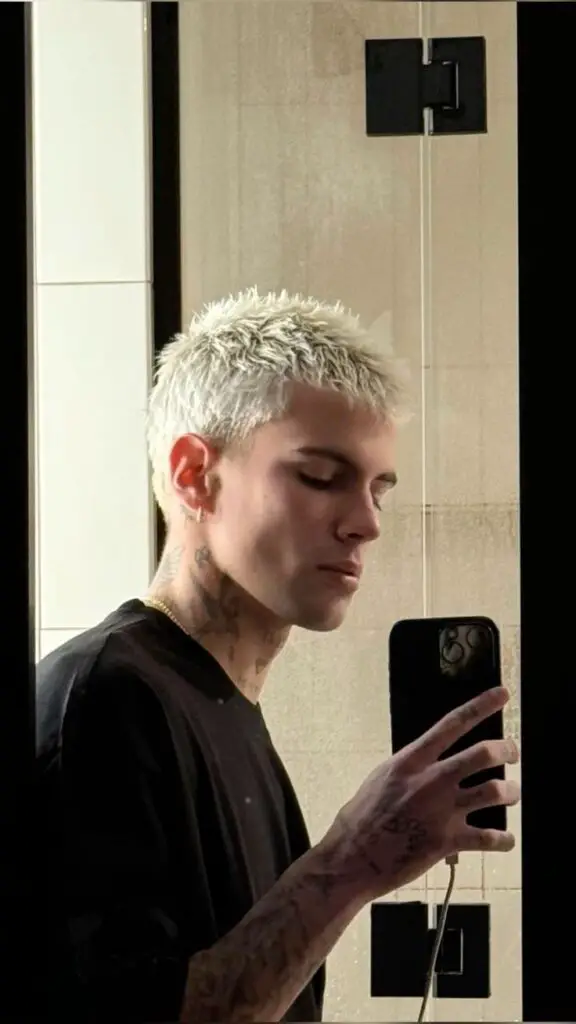 Bleached buzz cut